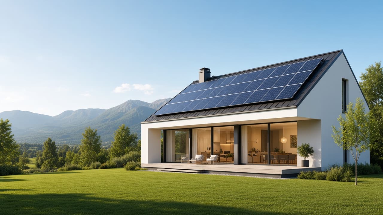 Abitazione moderna con impianto fotovoltaico