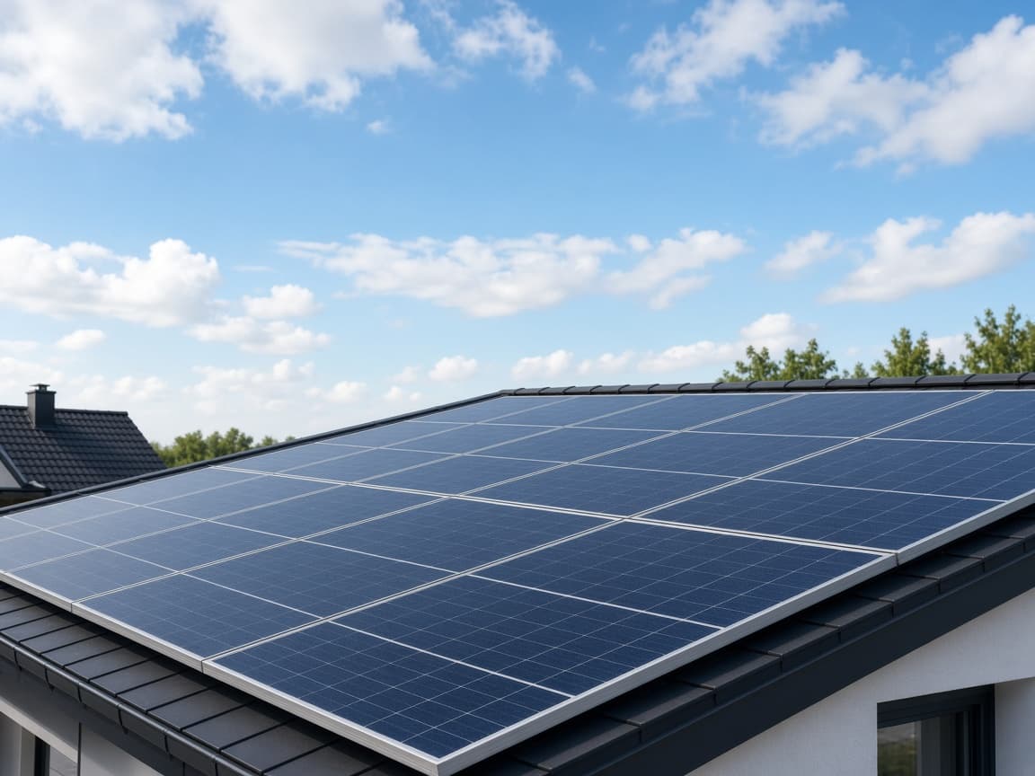 Impianto fotovoltaico su tetto residenziale